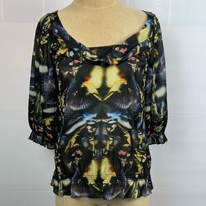 Ted Baker London sheer bird shirt, Medium (Size 1)